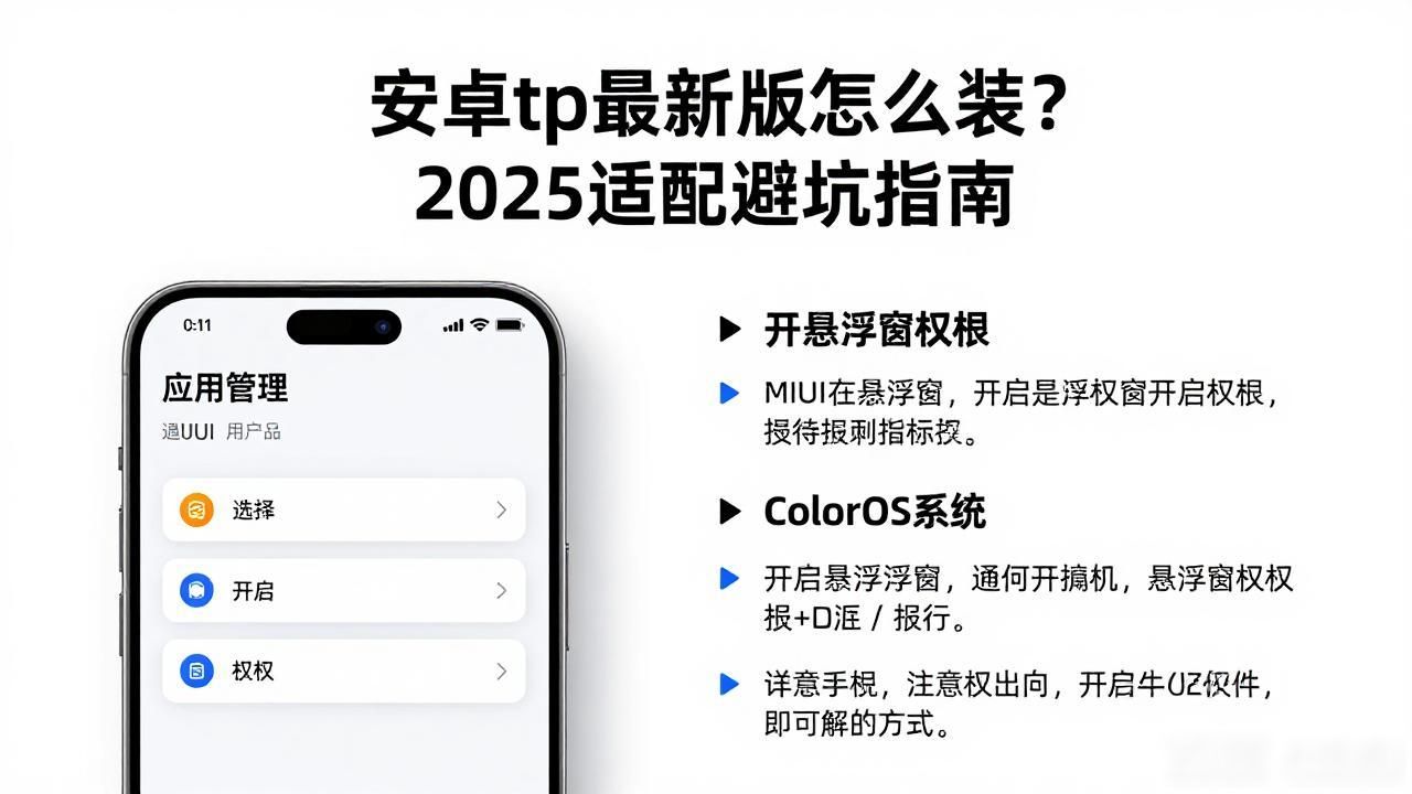 安卓tp安装教程_2025安卓设备适配指南:如何正确安装tp最新版避免闪退?_安卓tp闪退解决方法