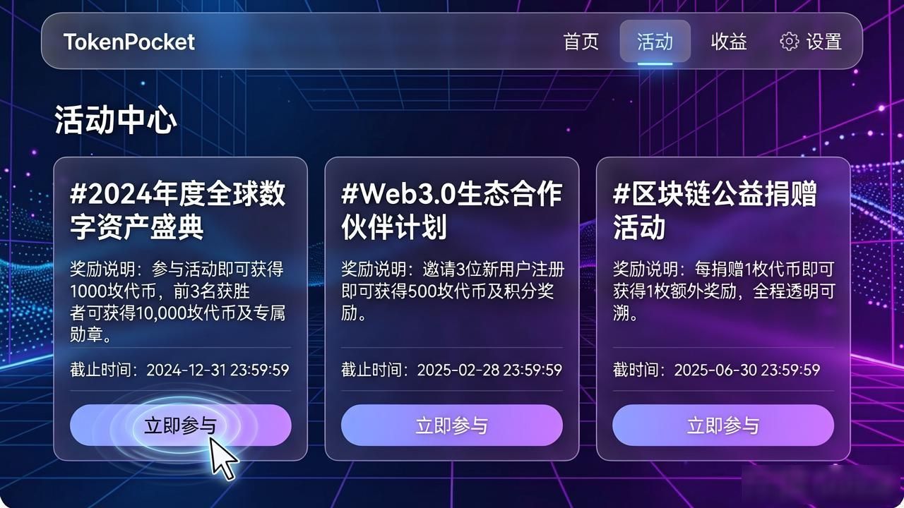 如何在TokenPocket官网首页进行活动报名?_空投活动参与指南_TokenPocket官网活动报名流程