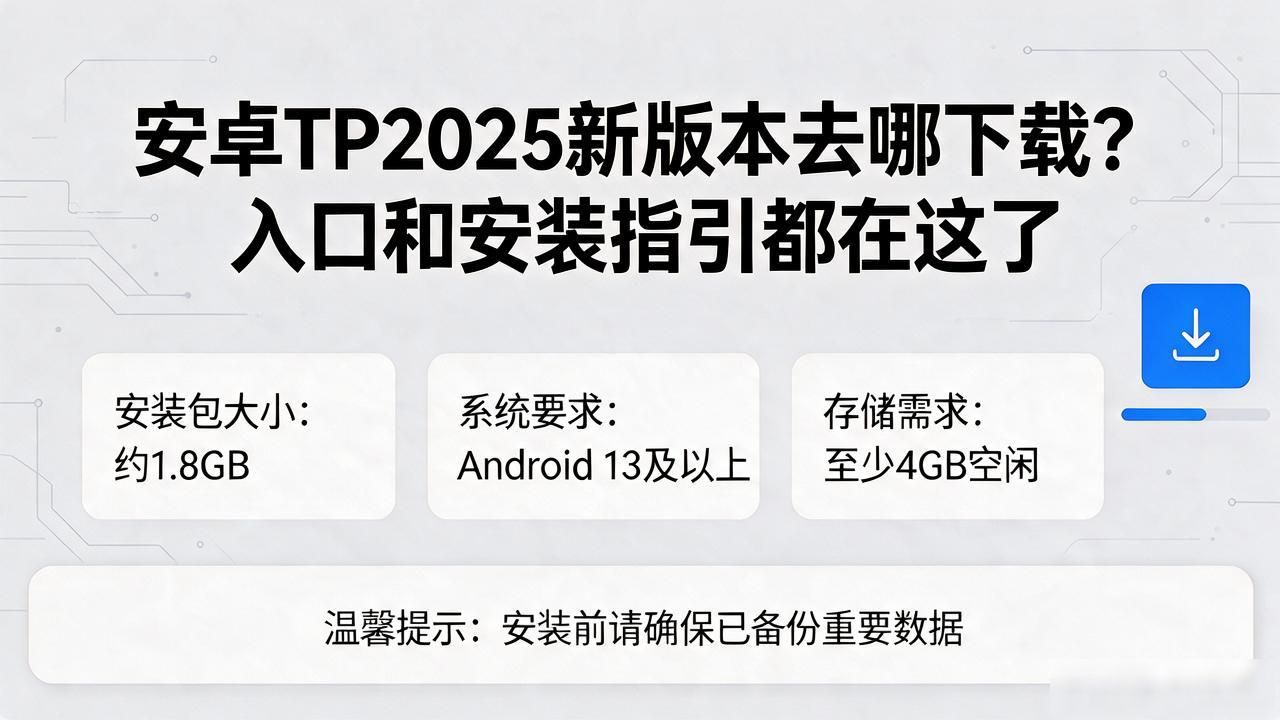 安卓TP2025新版本去哪下载？入口和安装指引都在这了