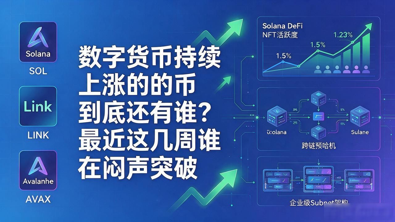 数字货币持续上涨的币到底还有谁？最近这几周谁在闷声突破
