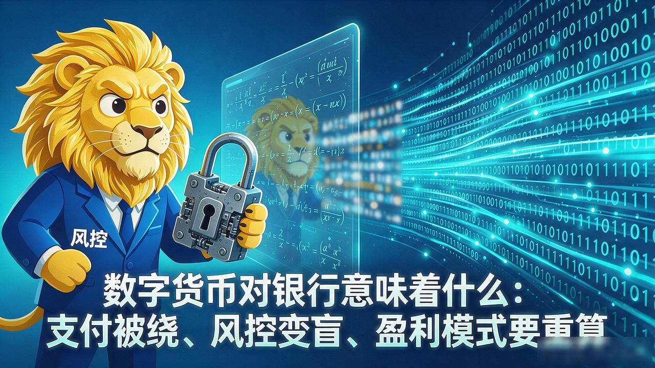 数字货币对银行意味着什么：支付被绕、风控变盲、盈利模式要重算