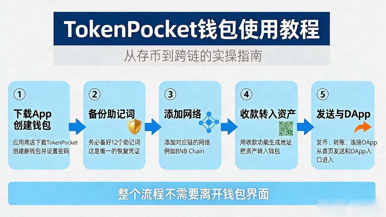 TokenPocket钱包使用教程：从存币到跨链的实操指南