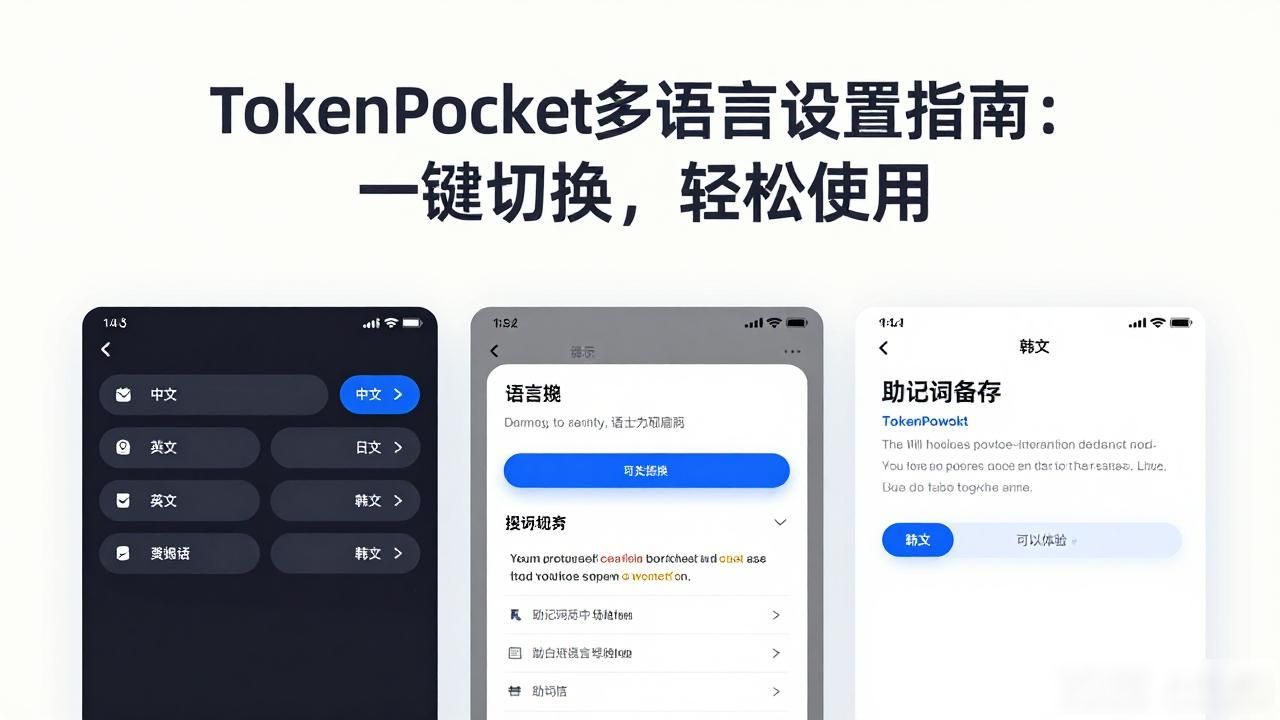 如何在TokenPocket钱包中设置多语言环境？_中文界面助记词备份_TokenPocket去中心化钱包多语言设置