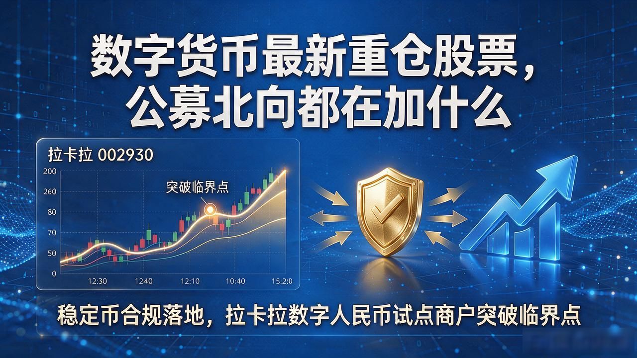 数字货币最新重仓股票，公募北向都在加什么