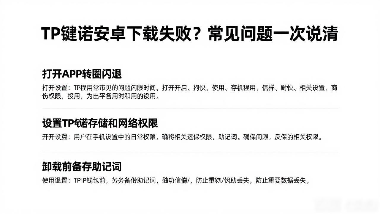 TP钱包安卓下载失败？常见问题一次说清